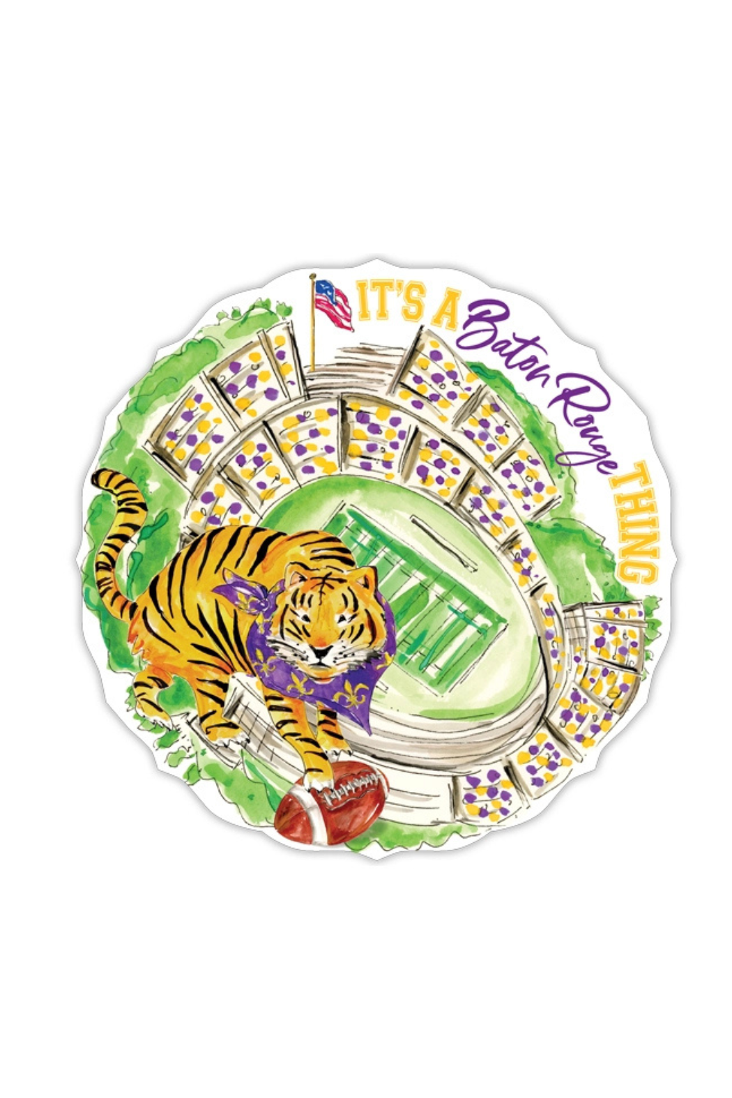 LSU Die-Cut Placemat