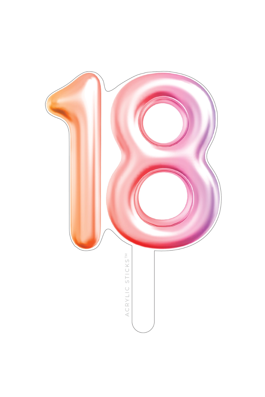 Pink Pearl Acrylic Cake Topper