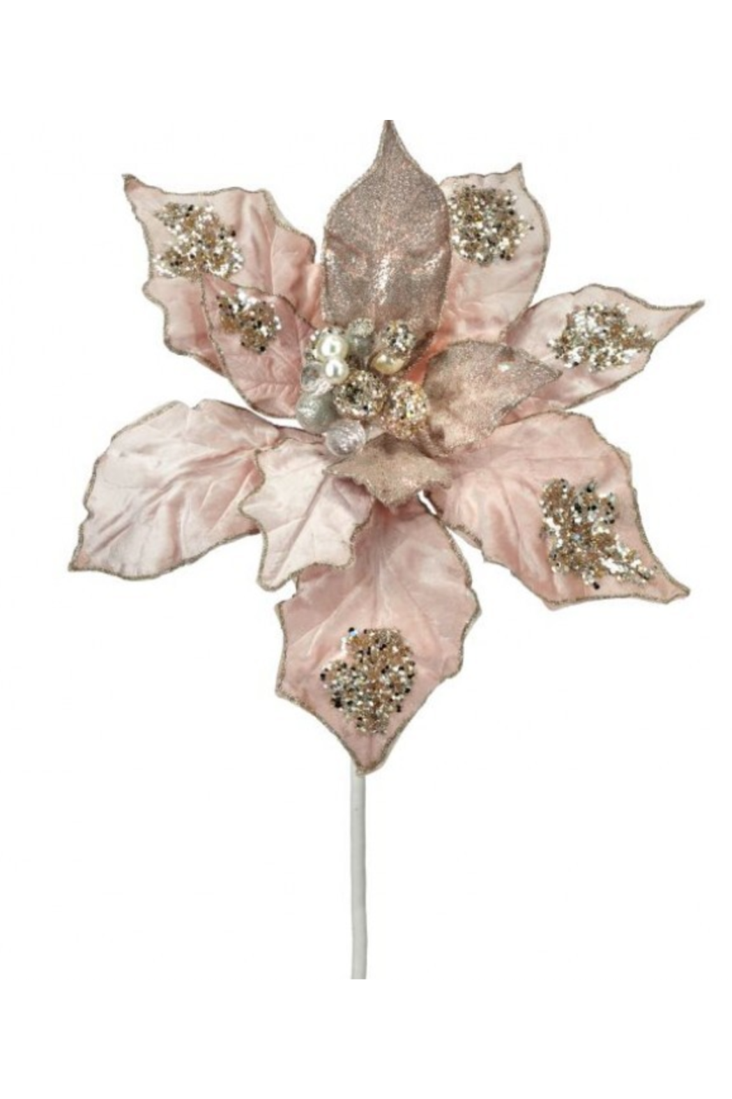 28" Grande Glamour Poinsettia Stem