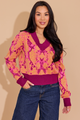 Printed "Aspen" Sweater