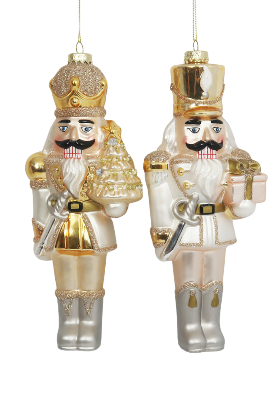 Glass Nutcracker Ornament