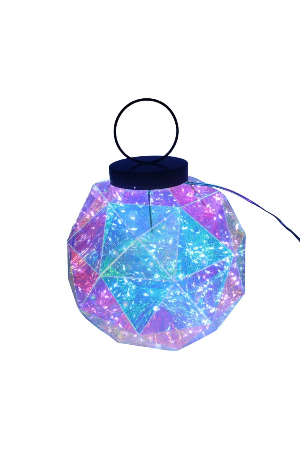 Small 8-inch Lit Faceted Ball