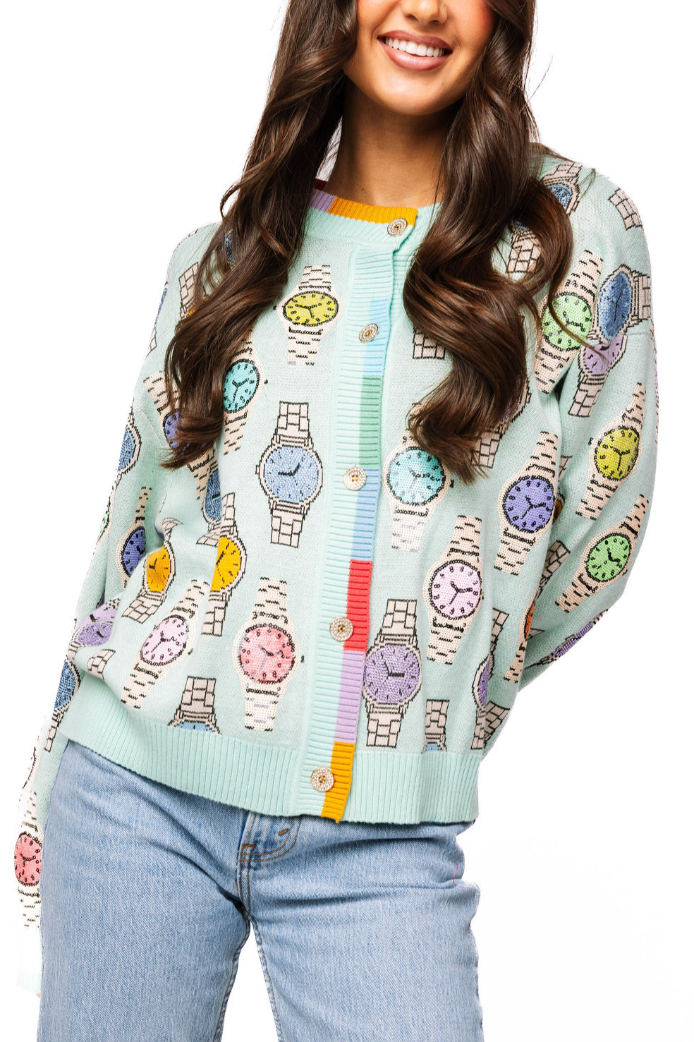 Watch Button Up Cardigan