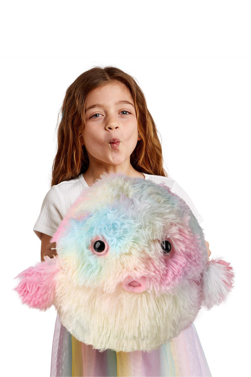 Rainbow Puffer Fish Plush