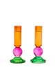 Glass Taper Candleholders