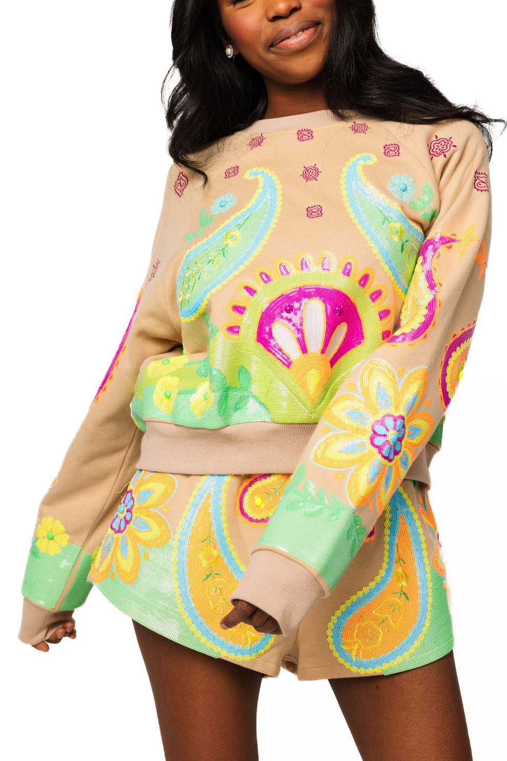 Paisley Print Sweatshirt