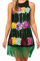 Rose Fringe Tank Dress