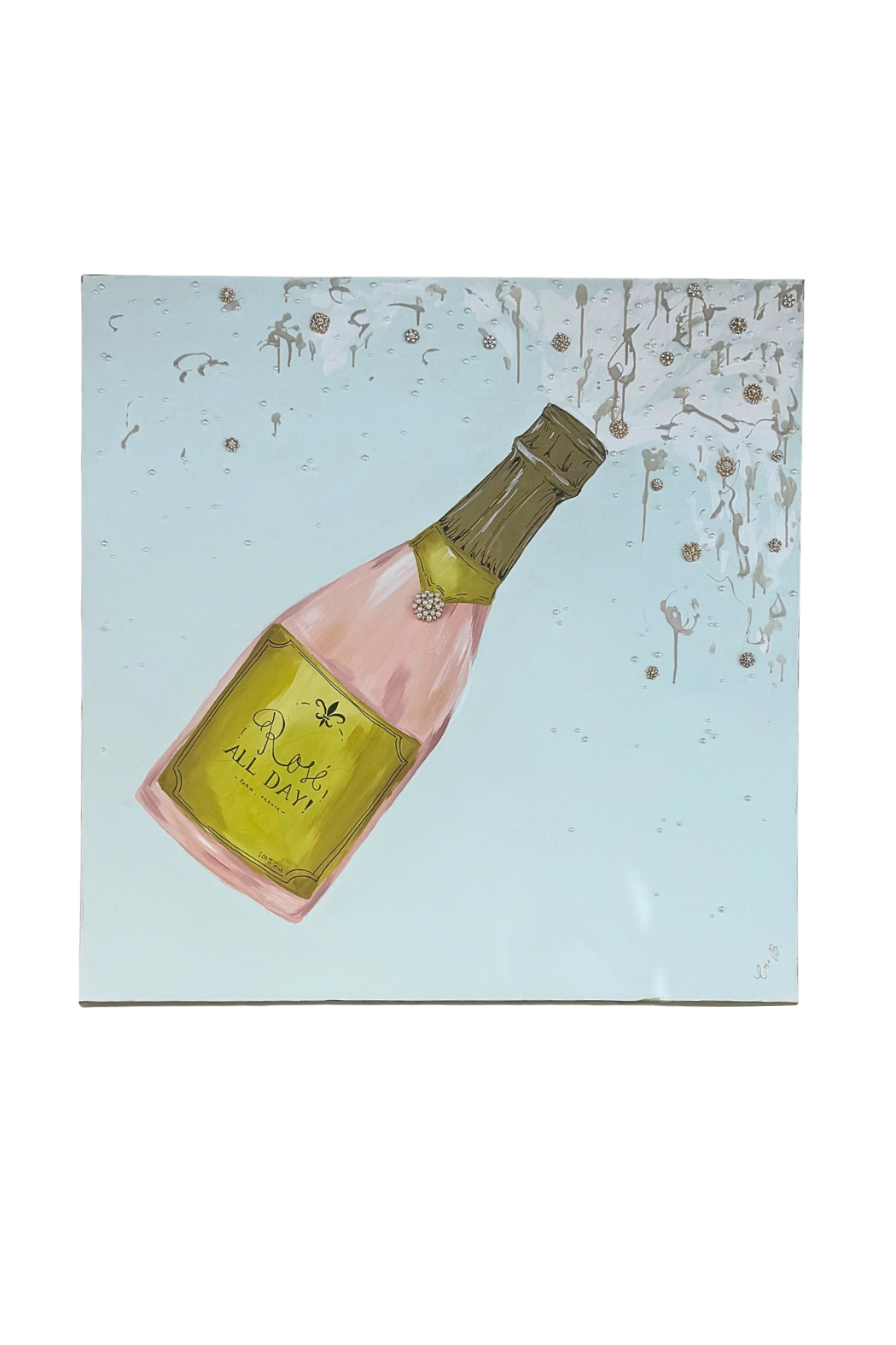 Large Rose Bottle Wall Art