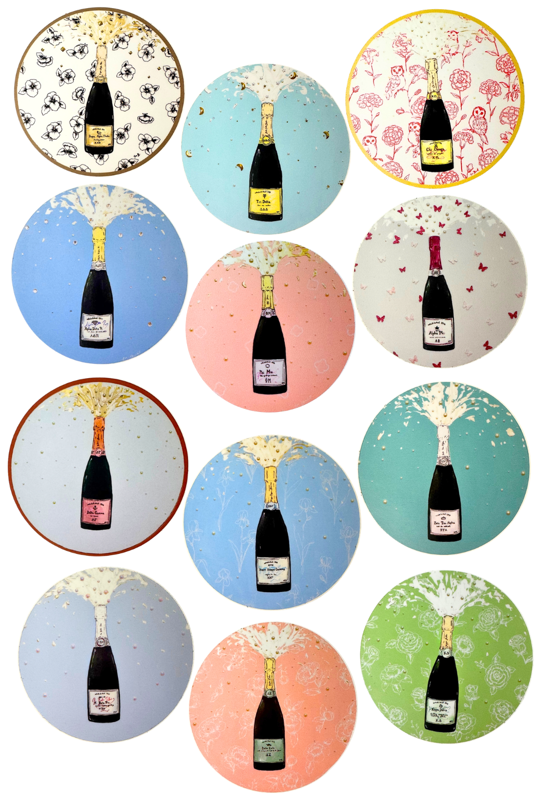 Sorority Champagne Sticker