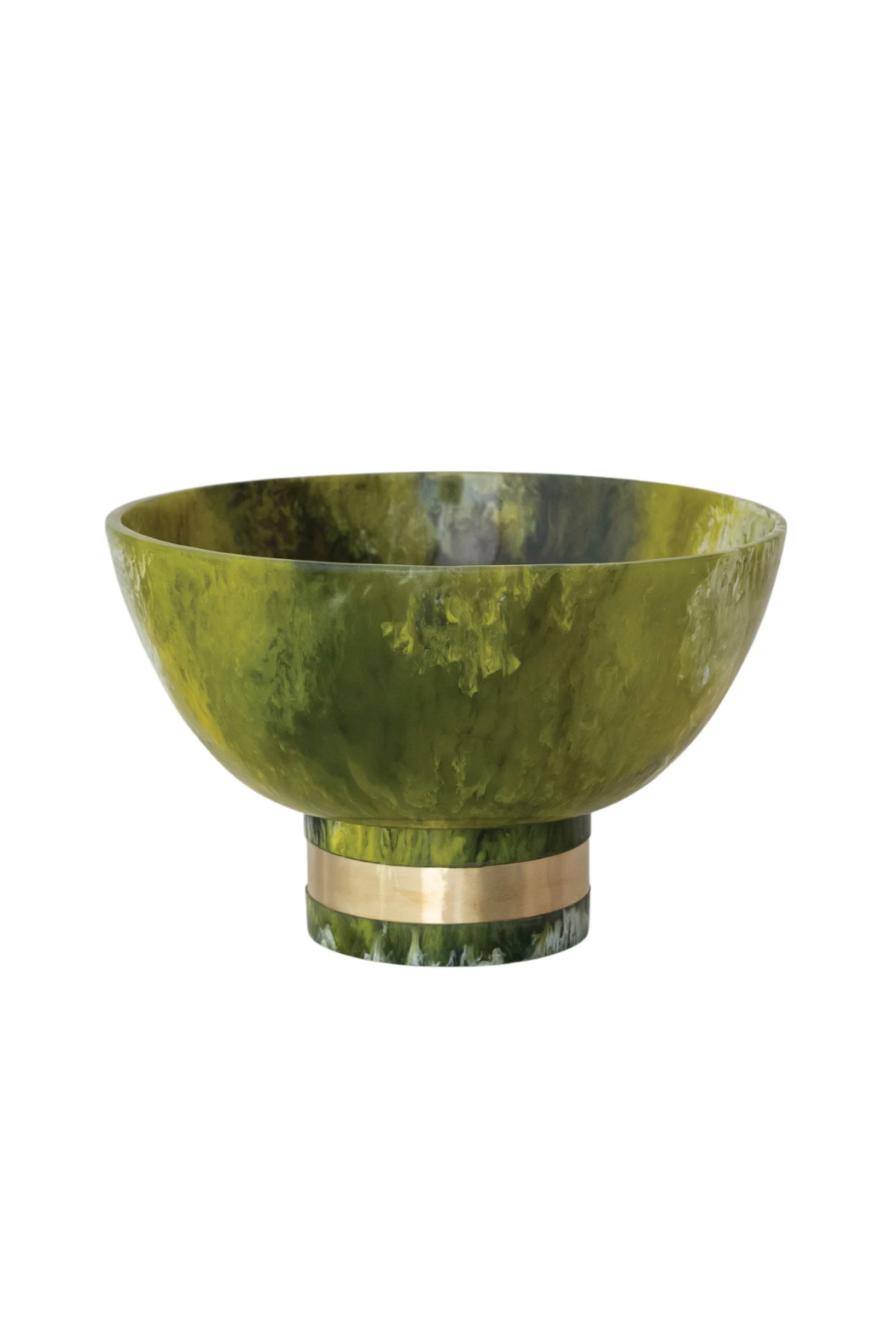 Marbled Resin Footed Bowl