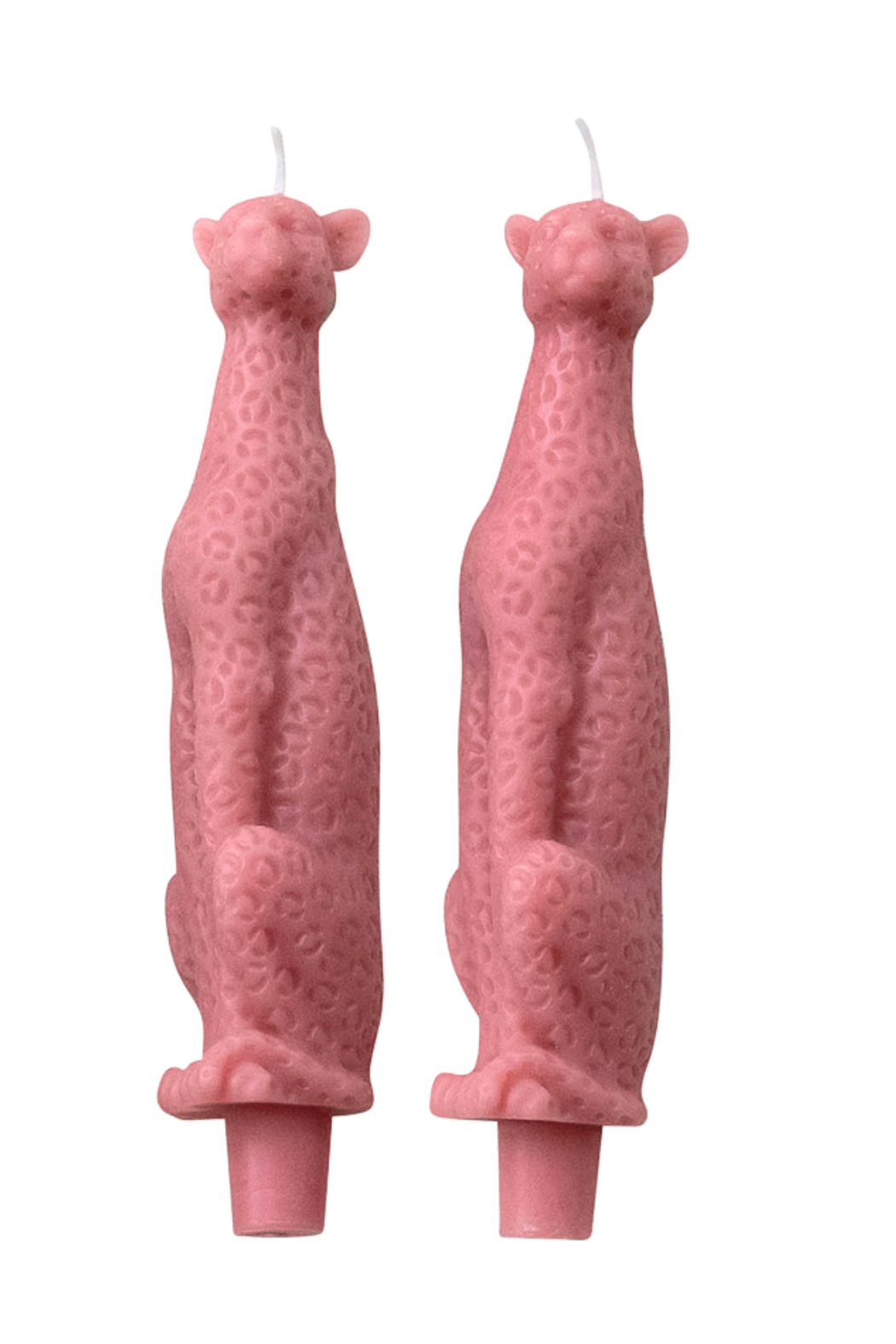 Set of 2 Leopard Taper Candles