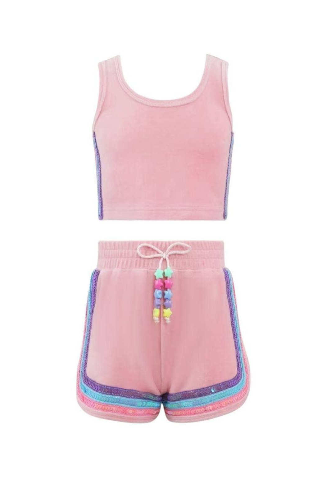 Rainbow Sequin Tank Set