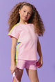 Rainbow Stripe Short Set