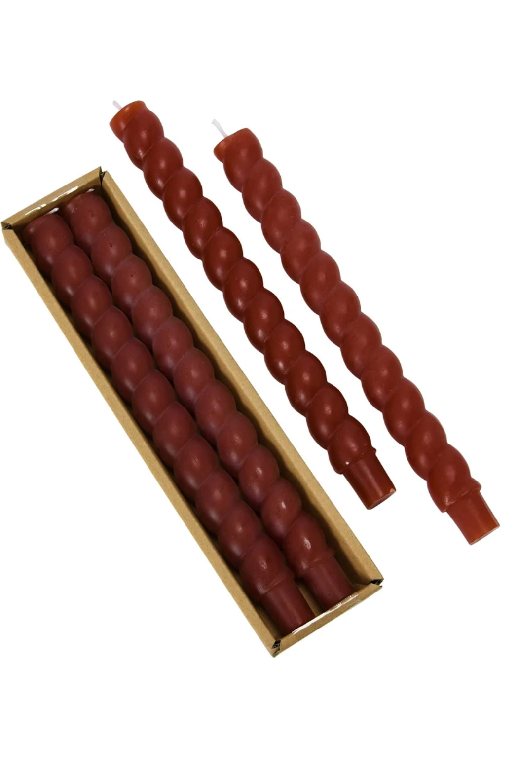 Set of 2 10-inch Twisted Taper Candles