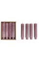 Set of 12 4 3/4" Pleated Taper Candles