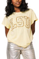 LSU Floral Initial Tee