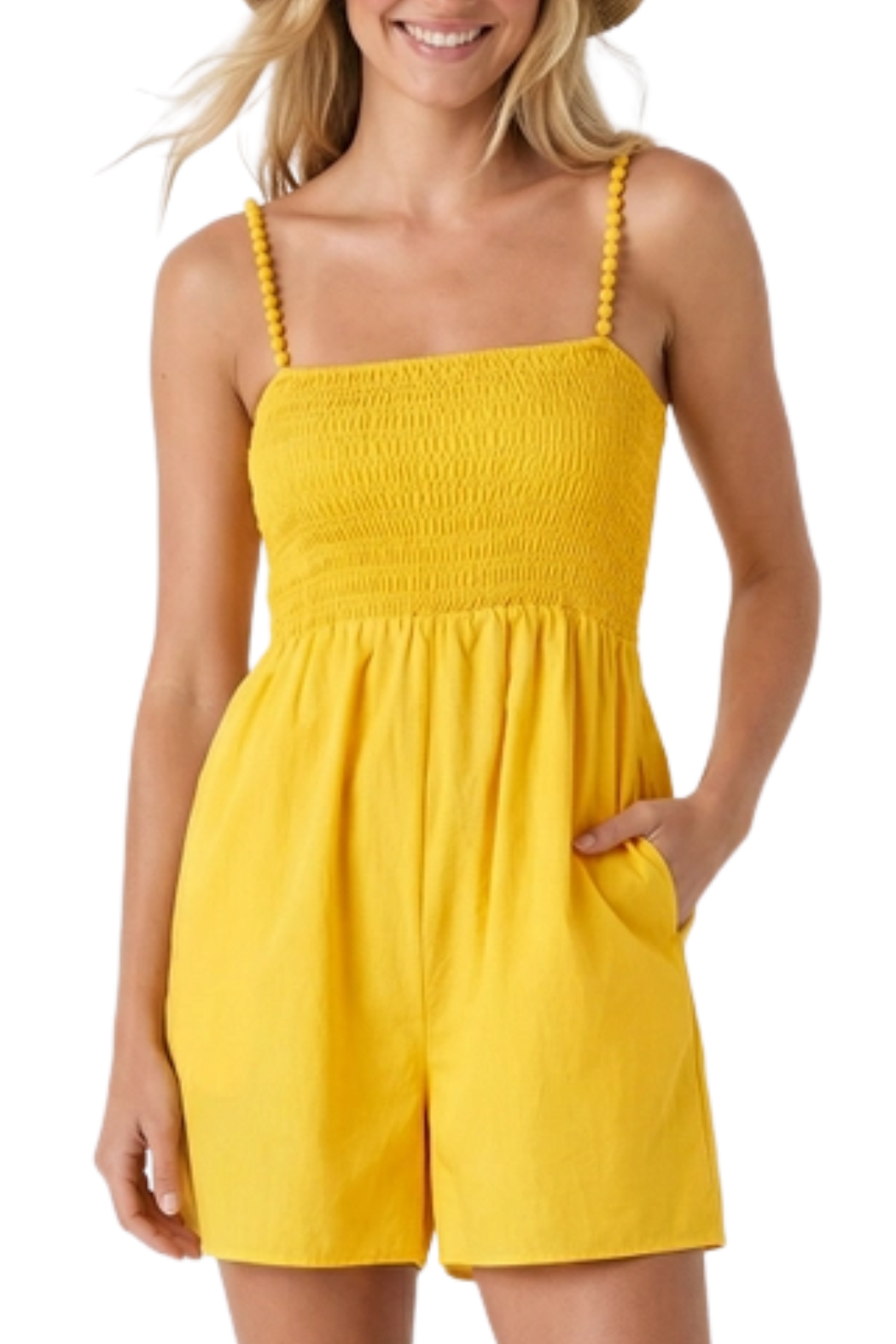 Pom Pom Smocked Romper