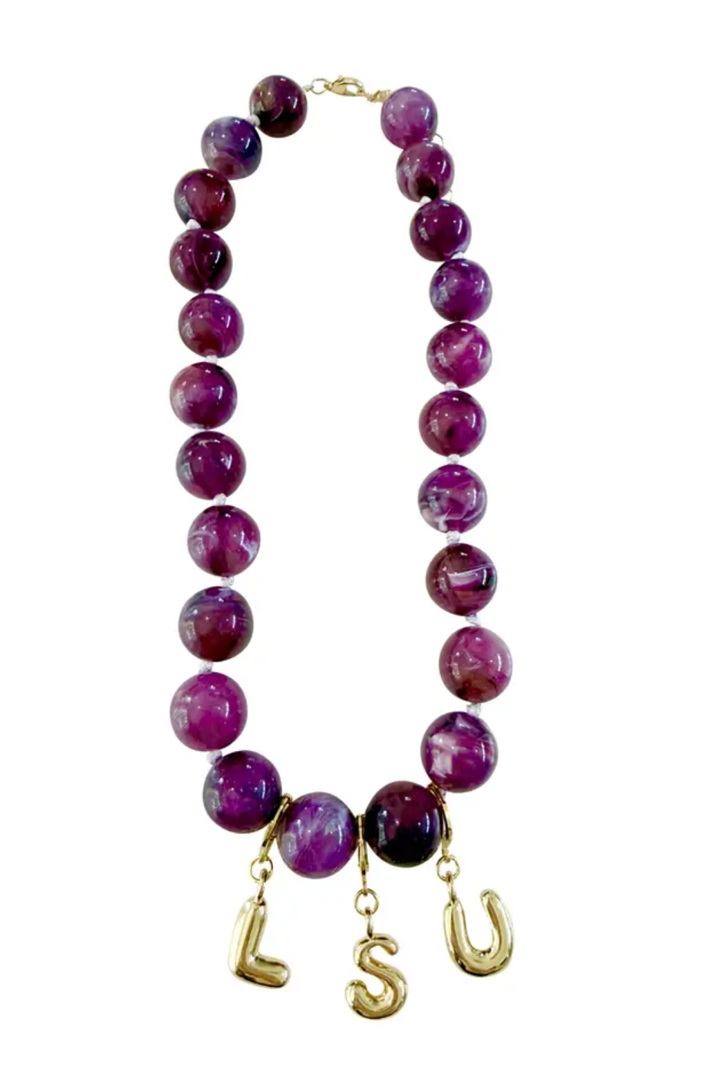 "Campus" LSU Beaded Necklace
