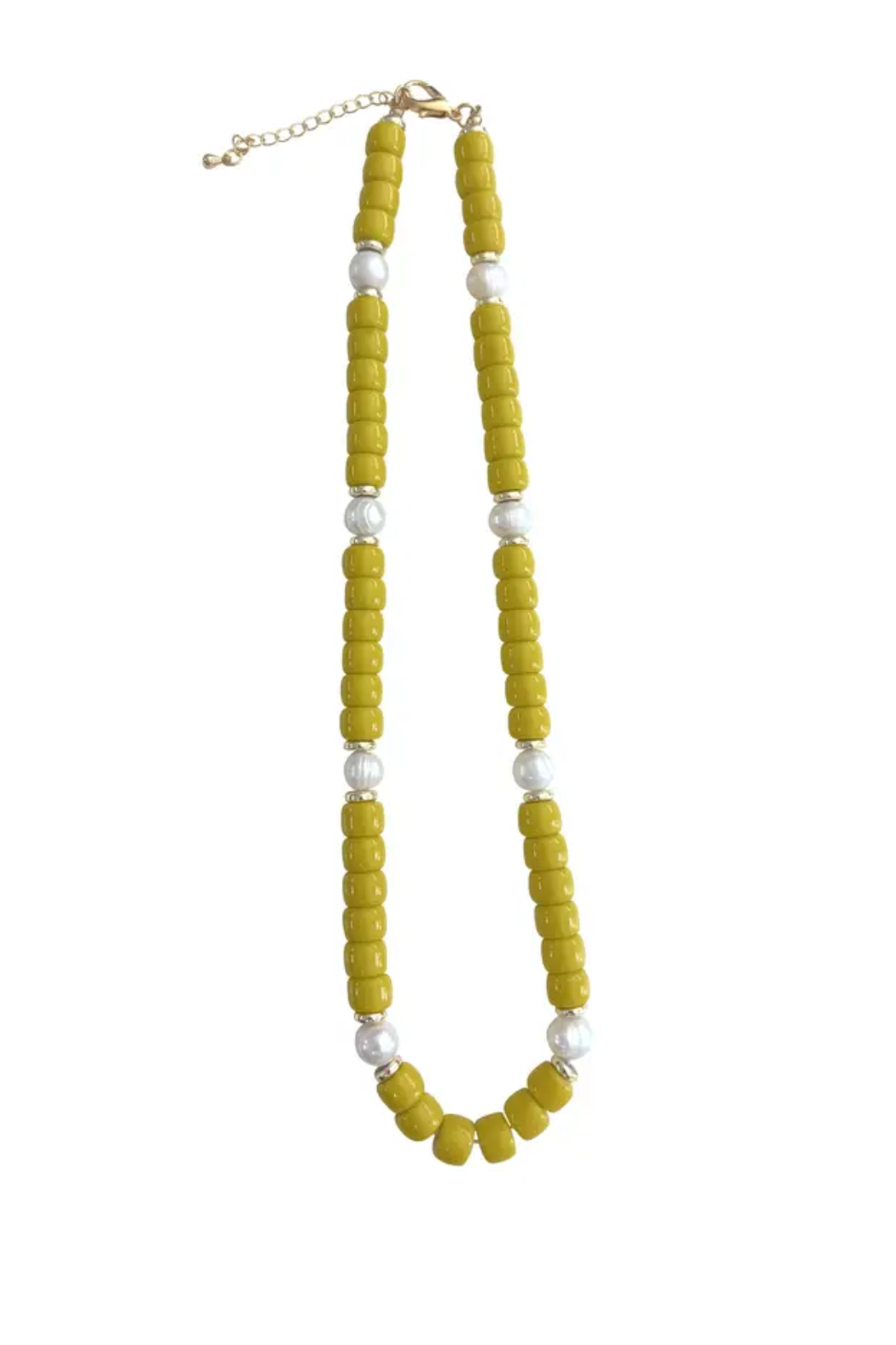 "Victory" Beaded Pearl Necklace
