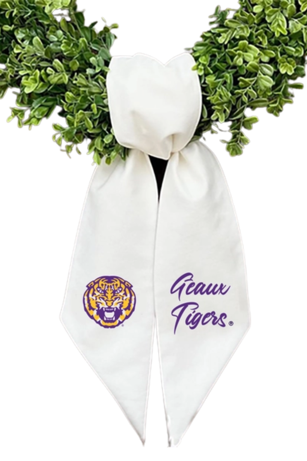 LSU Embroidered Wreath Sash