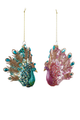 Glass Peacock Ornament