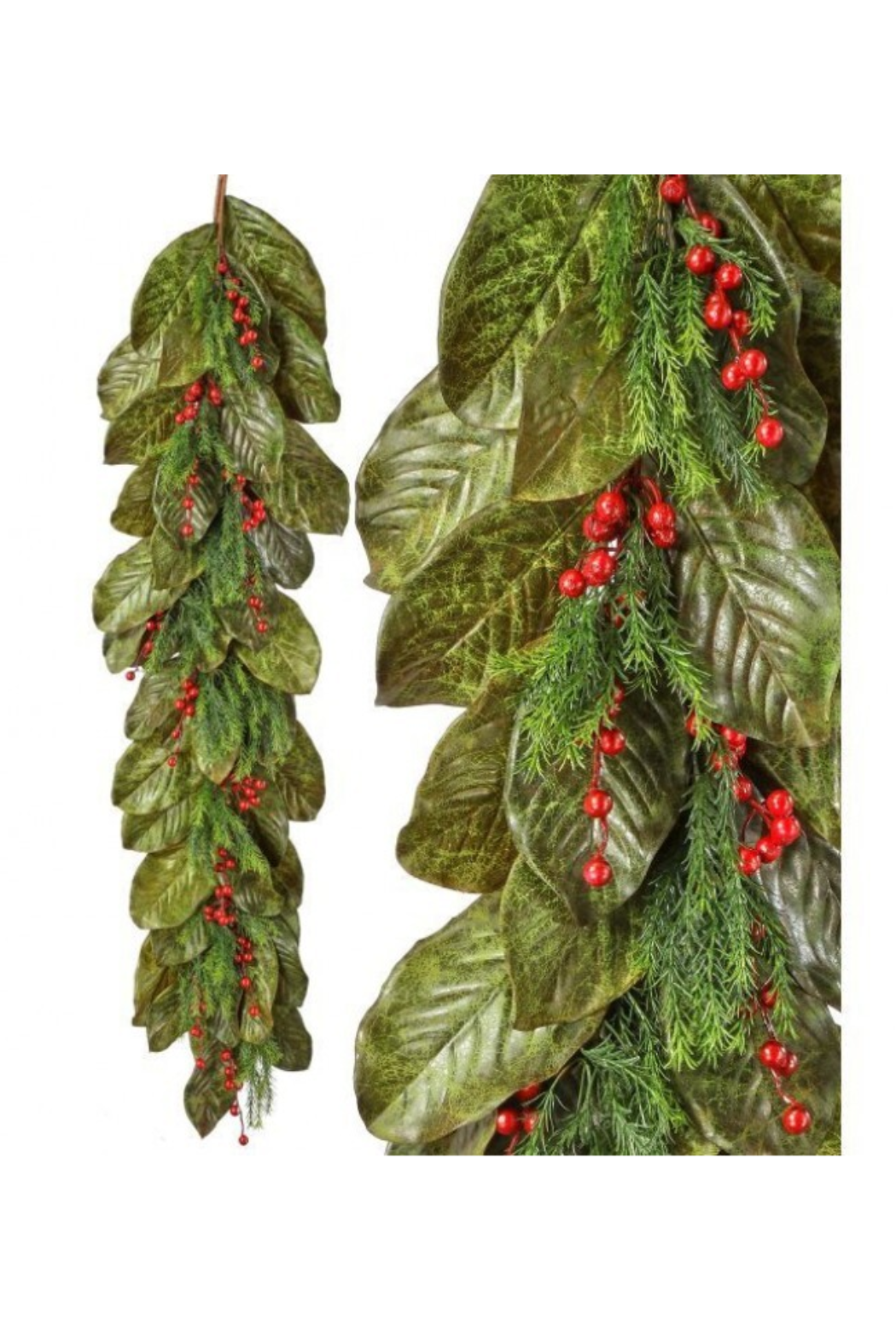 Berry Magnolia Leaf Garland