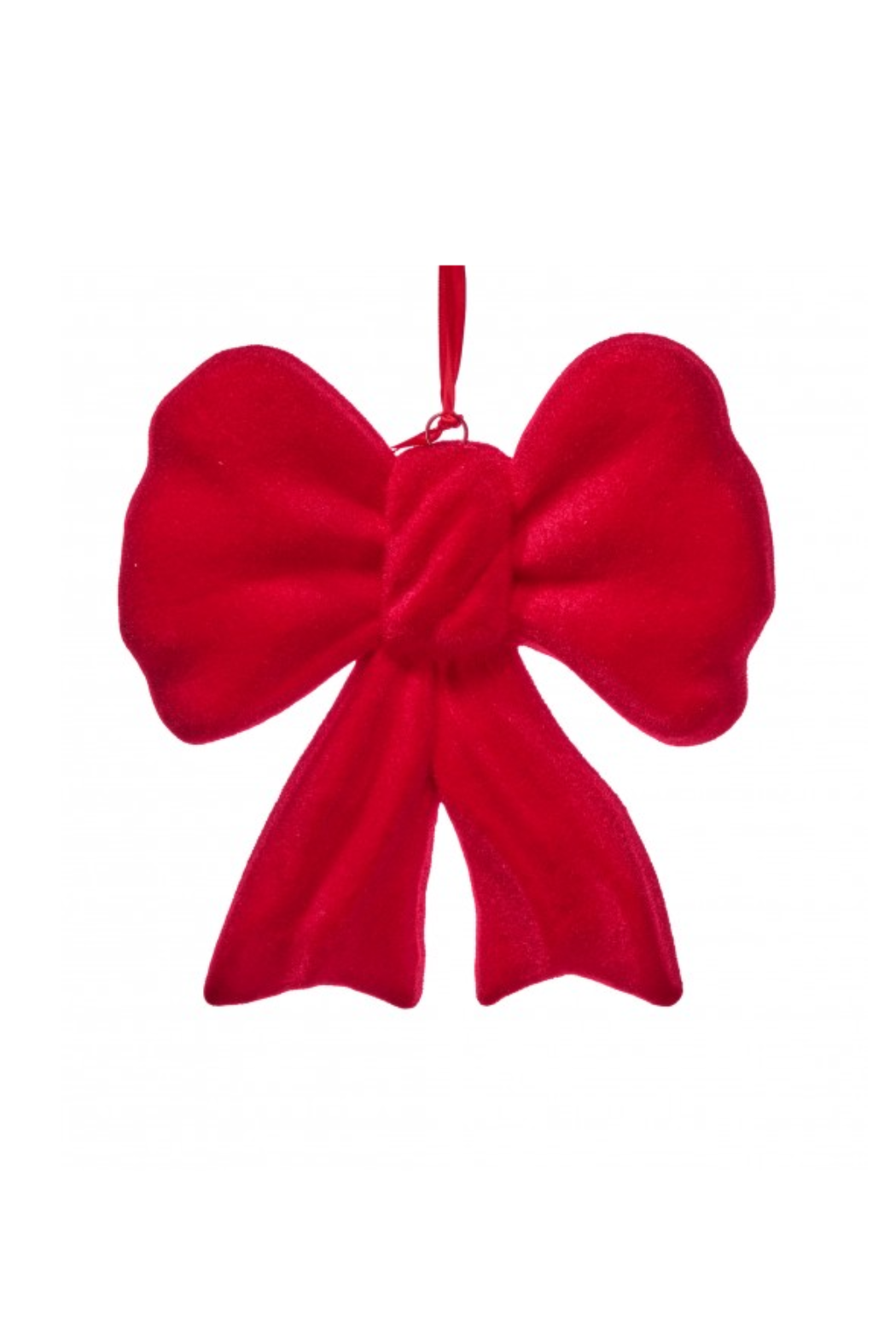 Flocked Bow Ornament