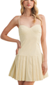 Sweetheart Pleated Dress
