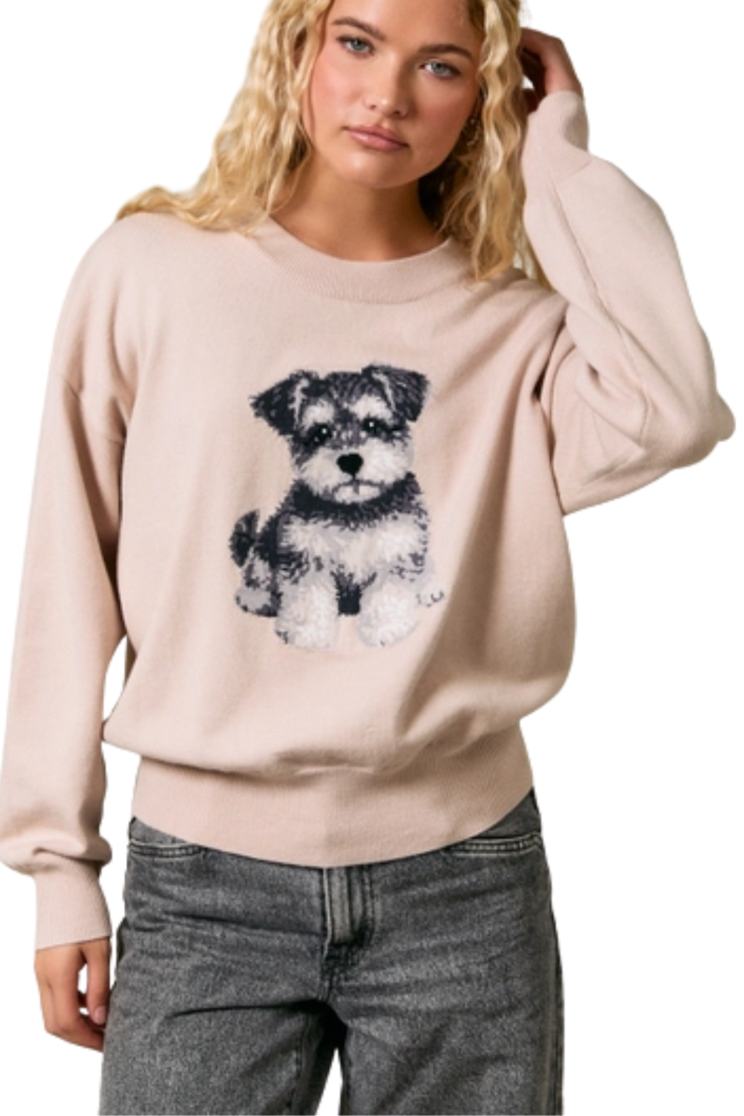 Crew Neck "Schnauzer" Sweater