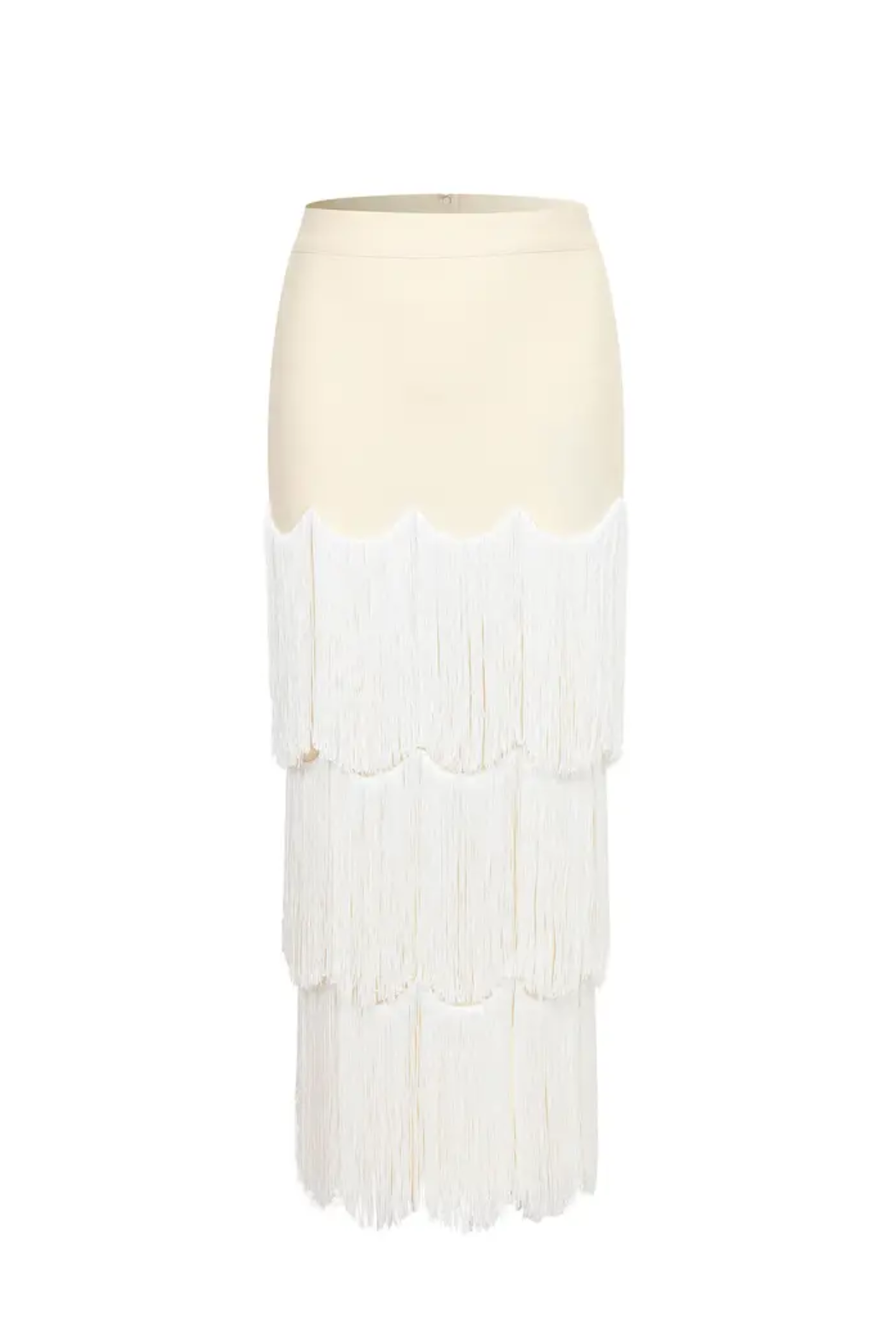 Bandage Tiered Fringe Skirt