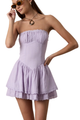 Tiered Lace Trim Dress