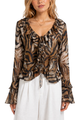V-Neck Ruffle Blouse