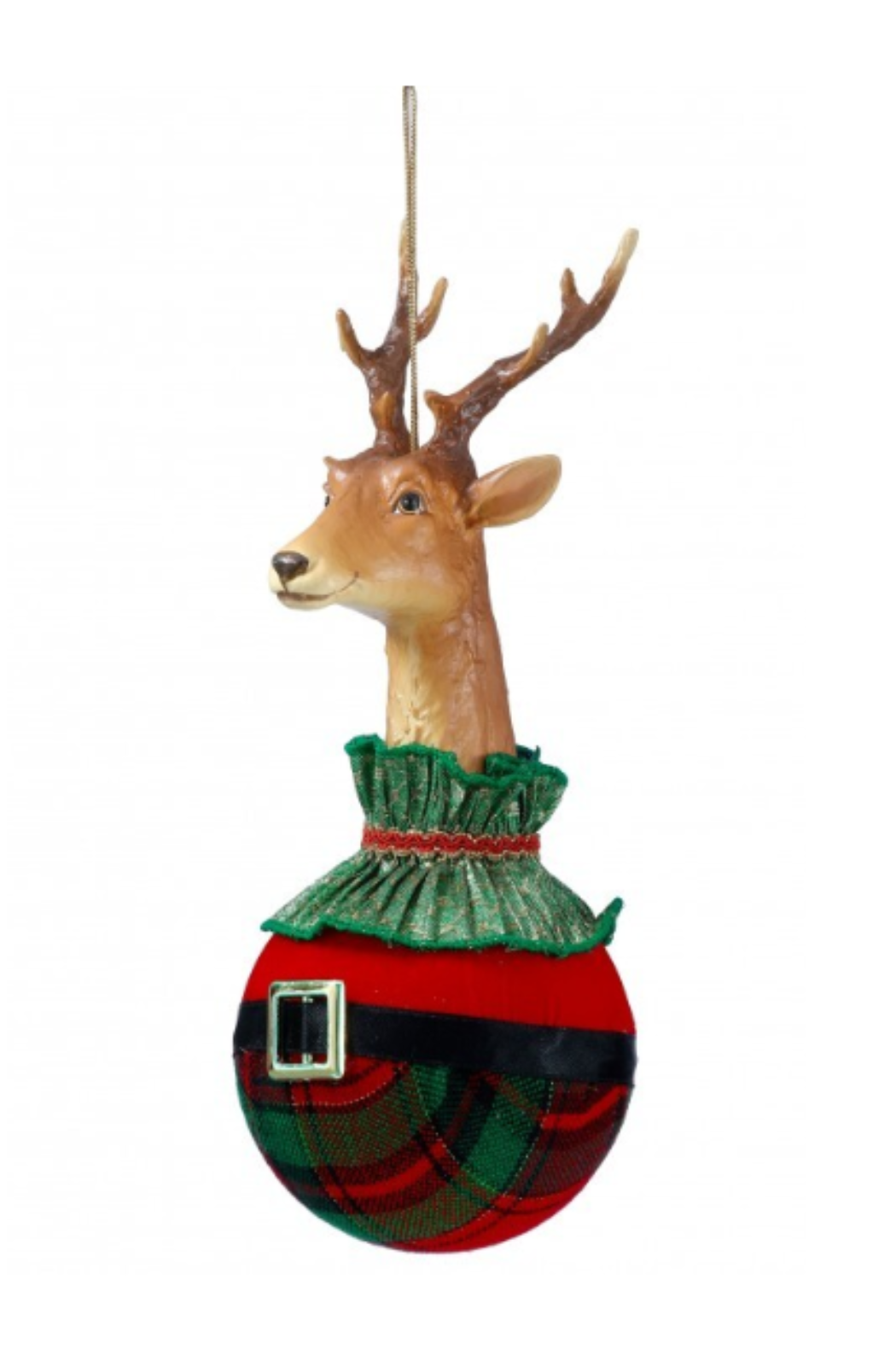 9" Deer Head Ornament