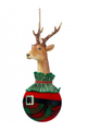 9" Deer Head Ornament