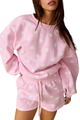 Papermoon Sweatshirt & Shorts Set - Pink Polka Dot