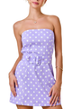 Strapless Polka Dot Belted Dress