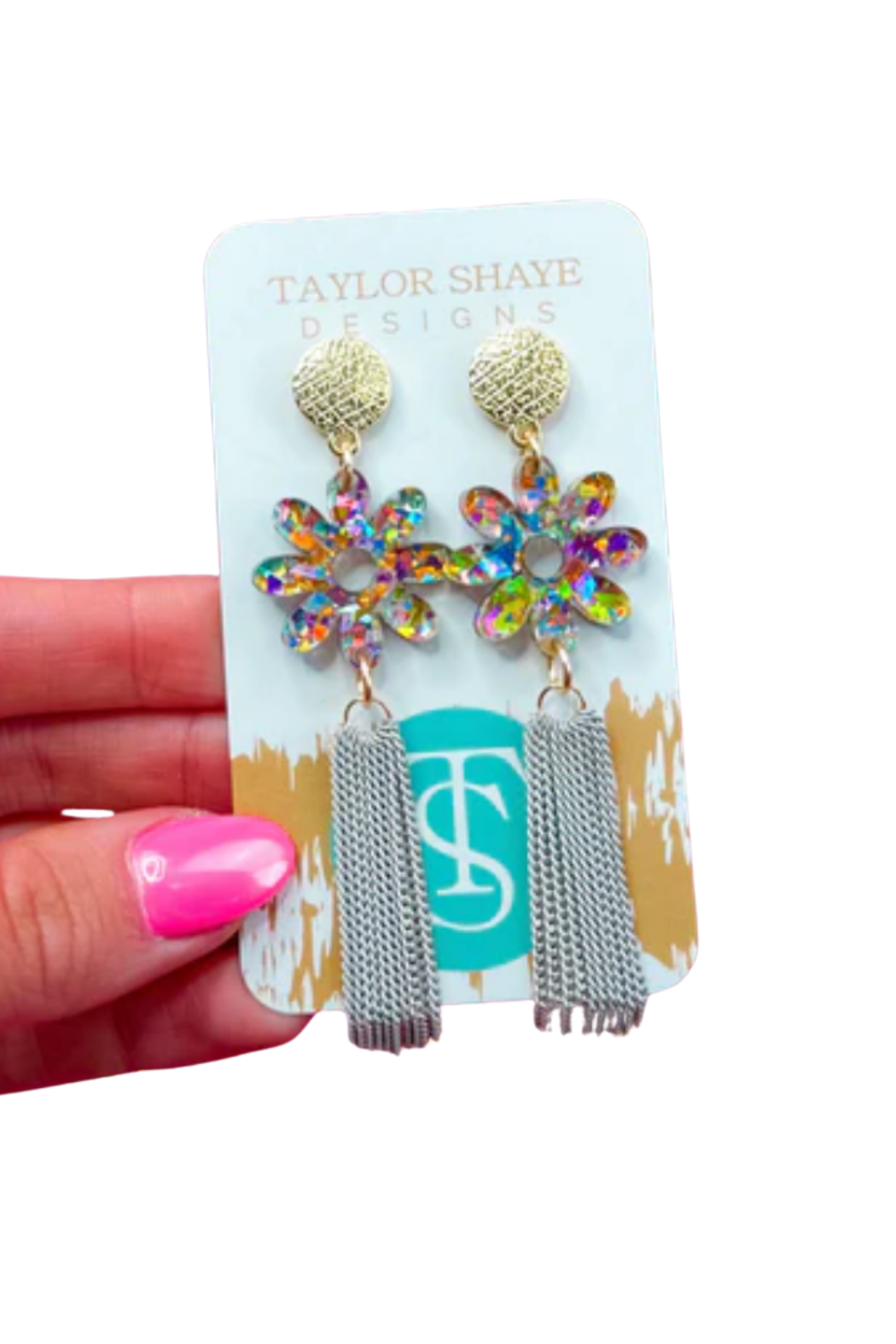 "Sally" Flower Tassel Earrings