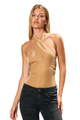 Twist Neck Metallic Bodysuit