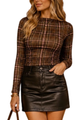 Ruched Mesh Top