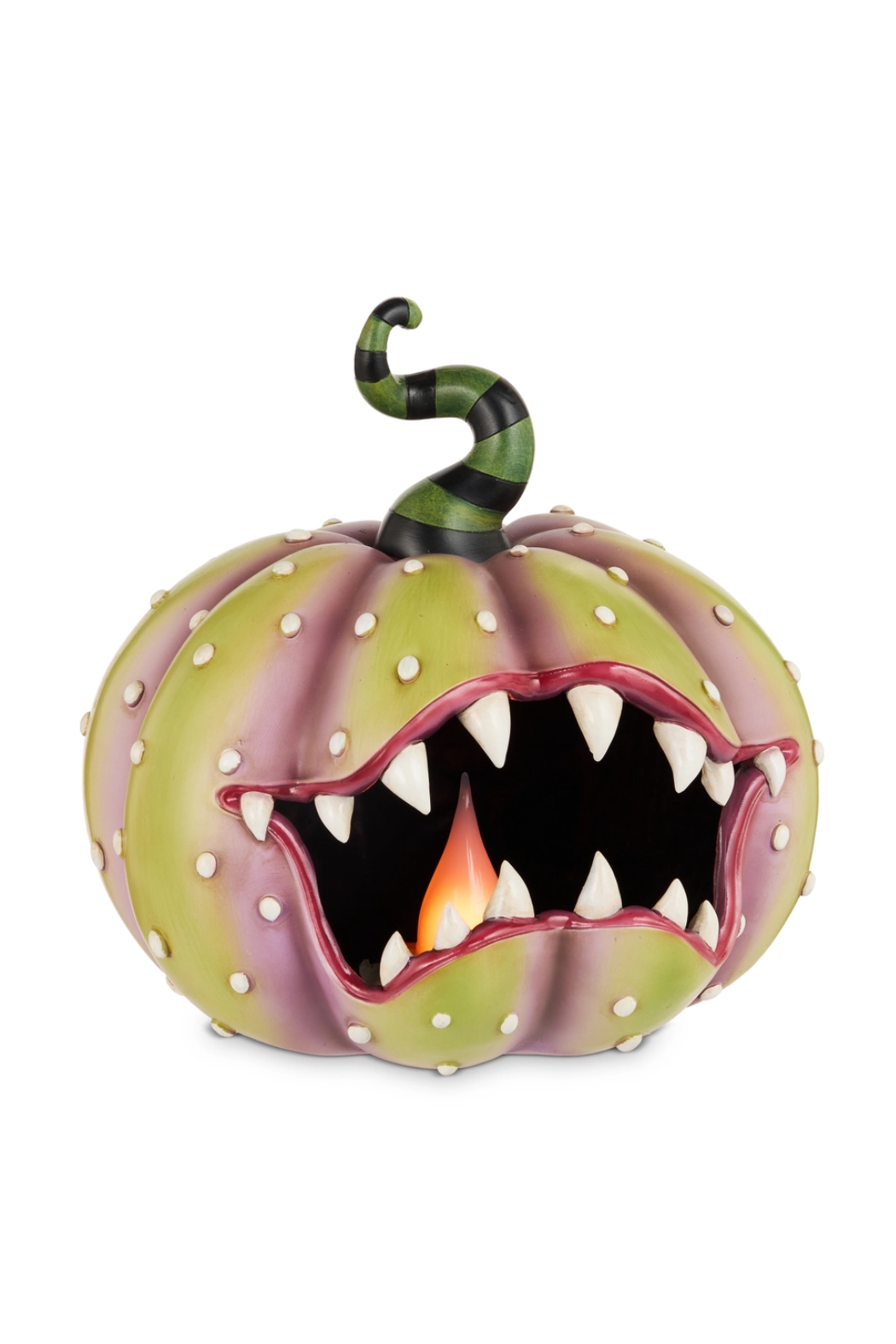 12" Lighted Ghoulish Pumpkin