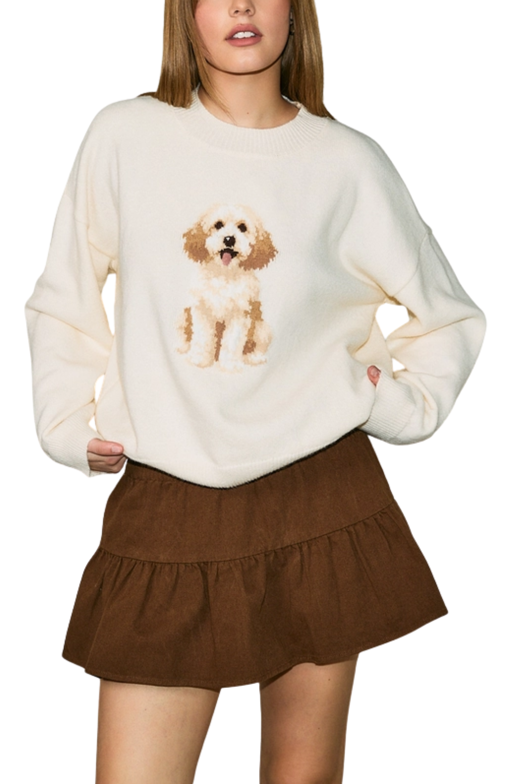 Crew Neck "Cockapoo" Sweater
