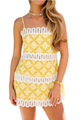 Printed Lace Detail Dress