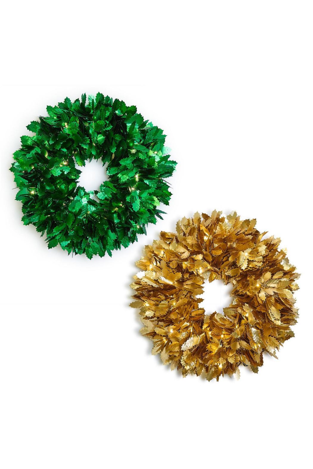 Tinsel and Holly LED Wreath