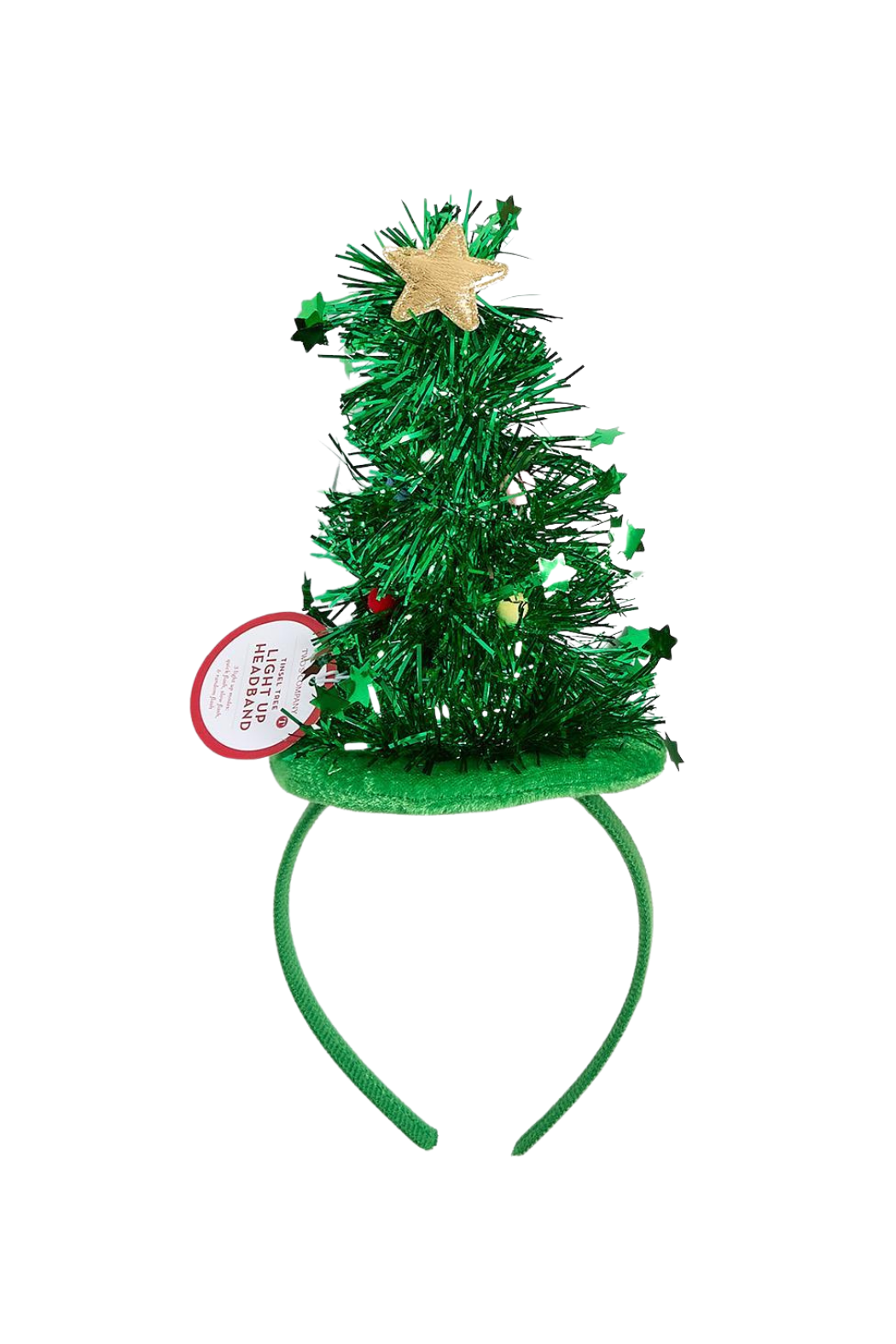Tinsel Tree Light Up Headband