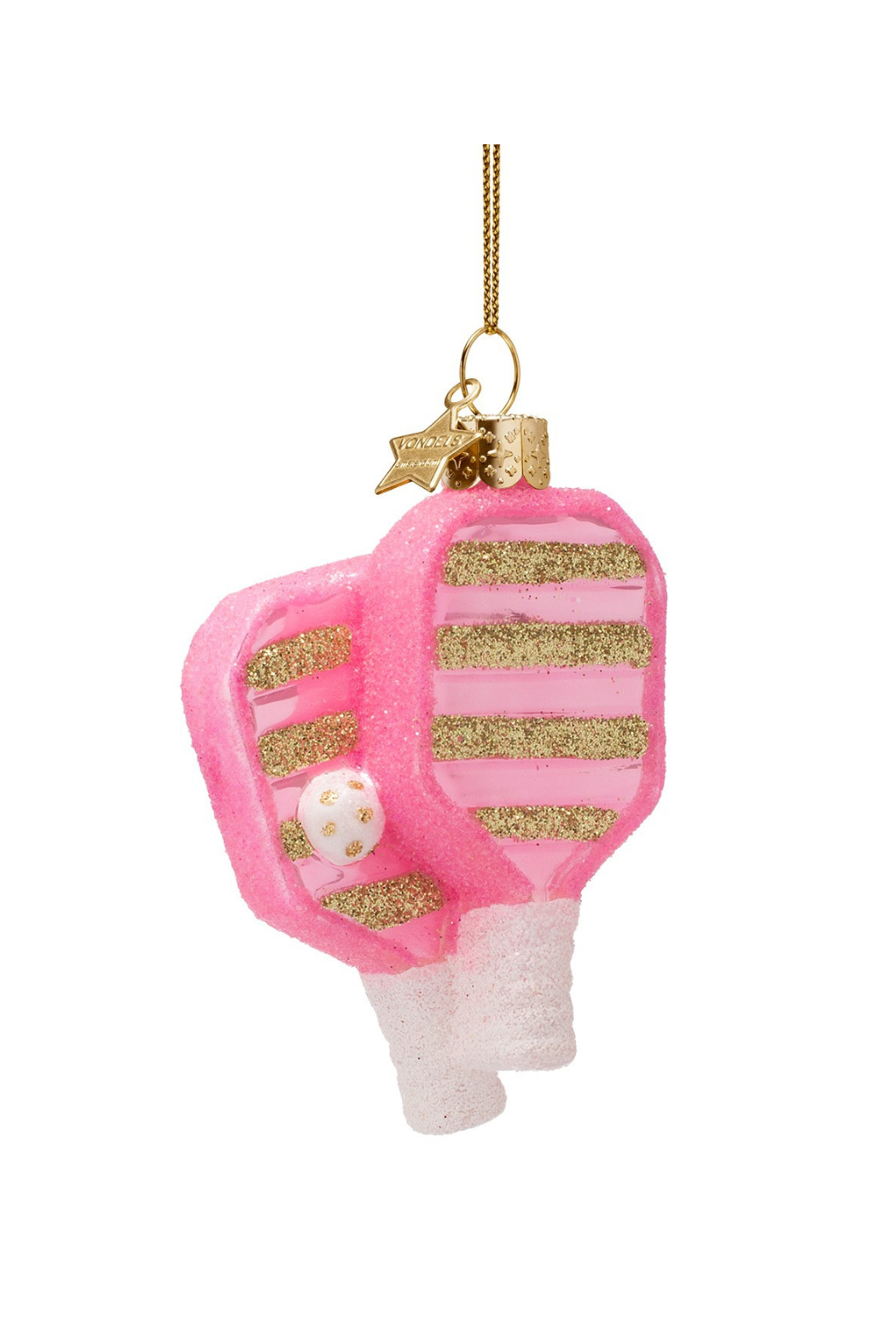 Glass Pickleball Ornament