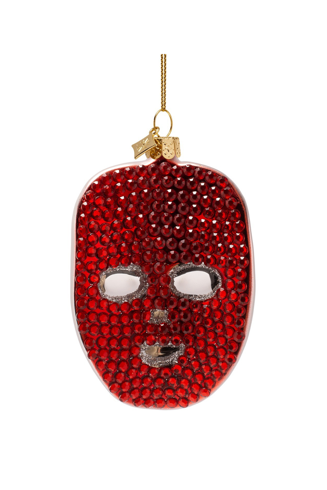 Glass Red Light Mask Ornament