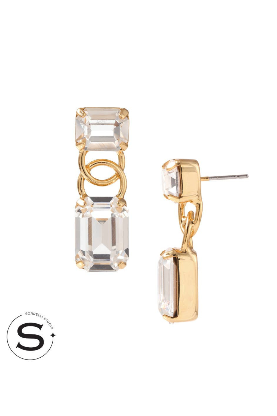 "Studio" Emerald-Cut Earrings