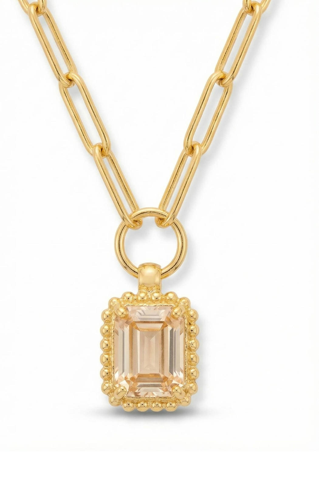 "Octavia" Scalloped Pendant Necklace