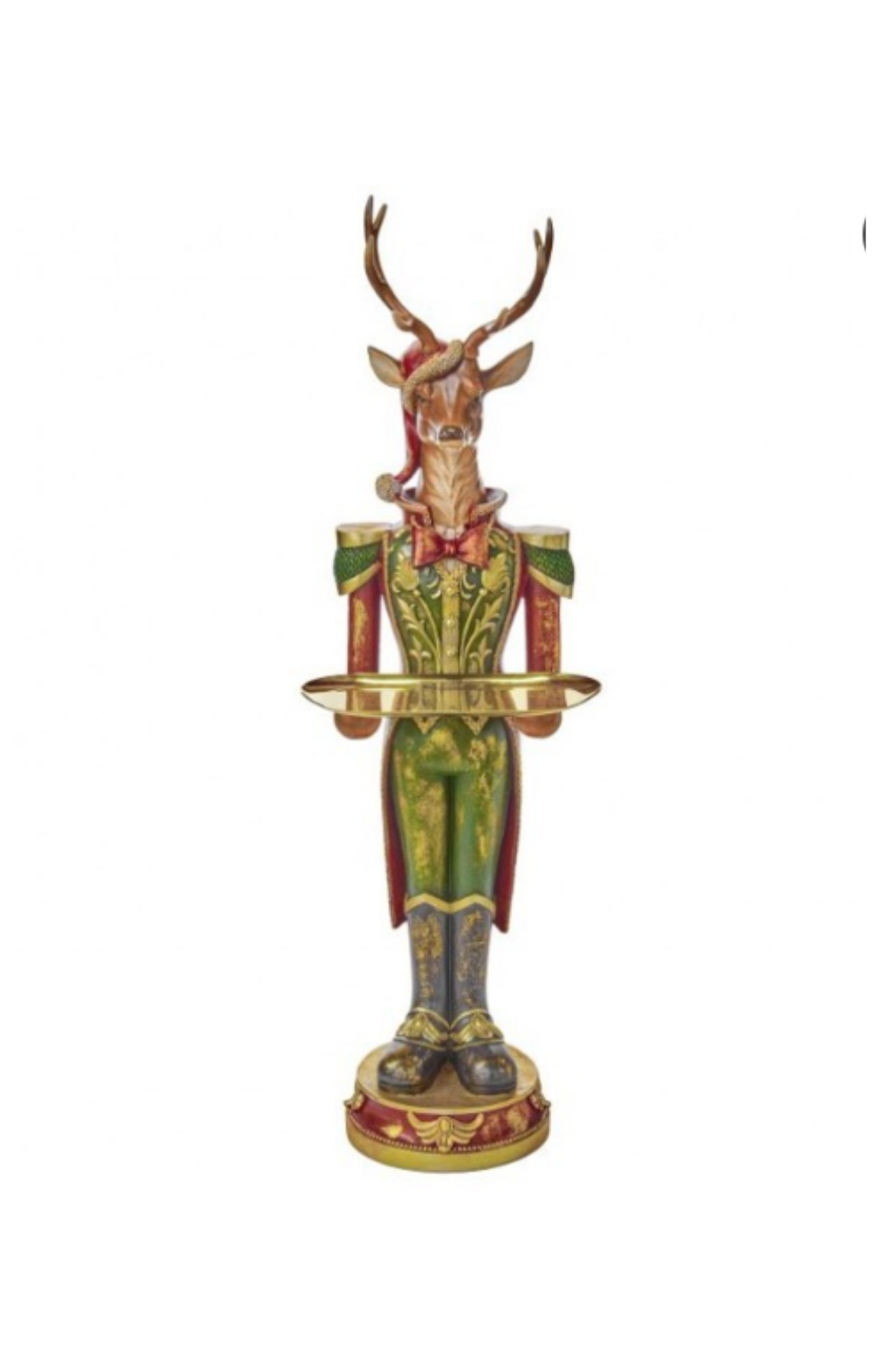 38" Gentleman Deer with Tray