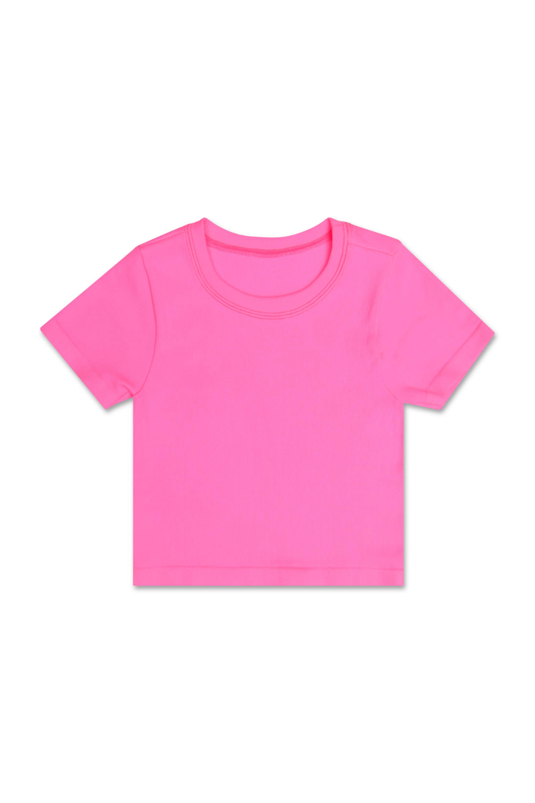 Girls Ribbed Short Sleeve Shirt